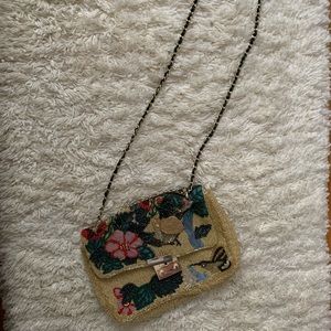 All beaded clutch/shoulder bag